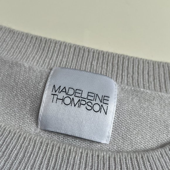 Madeleine Thompson Colorblock 100% Cashmere Crewneck Sweater - Picture 6 of 9